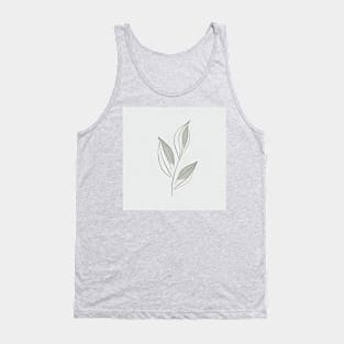 minimal leaves design Tank Top